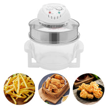 Load image into Gallery viewer, HOLMZCED 18Qt Air Fryer with Grill, Glass Airfryer with Adjustable Temperature&Timer 360° Viewable Airy Fryer with Expansion Ring for Home Kitchen