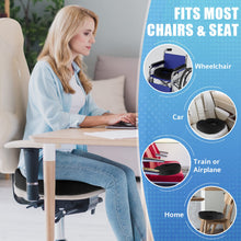 Load image into Gallery viewer, BlissTrends Donut Pillow Seat Cushion,Donut Chair Cushions for Postpartum Pregnancy & Hemorrhoids,Tailbone Pain Relief Cushion,Memory Foam Lifting Cushions for Office&Home Chairs (Black)