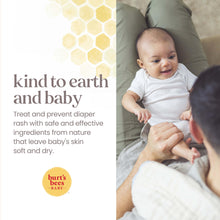 Load image into Gallery viewer, Burt's Bees Baby Diaper Rash Cream, 40% Zinc Oxide Calms & Soothes Skin for Fast Relief, Eczema Safe Balm, 100% Natural Origin Plant Based Formula, Pediatrician Tested, Travel Size, 6 oz (3 oz 2-Pack)