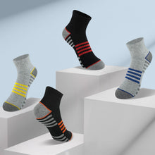 Load image into Gallery viewer, Comfoex Boys Socks 4-6 6-8 8-10 Years Old Athletic Quarter Socks Ankle Sports Socks With Cushioned Sole 6 Pairs