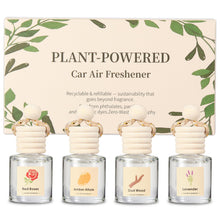 Load image into Gallery viewer, Car Air Freshener Oil Diffuser - Hanging Long Lasting Scent for Car & Home, Essential Oil Freshener with Adjustable Fragrance (Lavender+Red Roses+Oud Wood+Amber Allure)