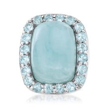 Load image into Gallery viewer, Ross-Simons 19.00 Carat Aquamarine and 2.60 ct. t.w. Sky Blue Topaz Ring in Sterling Silver. Size 7