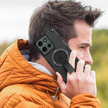 Load image into Gallery viewer, Asuwish Phone Case for Motorola Moto G Power 2025/MotoG Play 2025 with Tempered Glass Screen Protector Cover and Magnetic Kickstand Shockproof Protective Slim Cell Accessories XT2515-1 Women Men Black