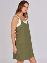 Load image into Gallery viewer, ANRABESS Women Athletic Dress Summer Tennis Workout Active Sports Mini Romper Dress Built in Shorts Travel Vacation Clothes Army Green Medium