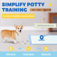 Load image into Gallery viewer, Powools 100-Pack X-Large Puppy Pads - 34'' x 28'' Pee Pads for Dogs Potty Training with Leak-Proof Quick-Dry Design, 6-Layer Wee Wee Pads for Dogs, Blue