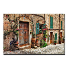 Load image into Gallery viewer, Tuscan Wall Art Italian Streets of Old Mediterranean Canvas Wall Art Painting The Picture Print On Canvas Architecture Pictures for Home Decor Decoration Gift