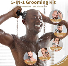 Load image into Gallery viewer, SHPAVVER Head Shavers for Bald Men: 5-in-1 Electric Razor - IPX7 Waterproof Shaving Grooming Kit for Balder - Turbo Speed & Precision Blades (Gray Black)