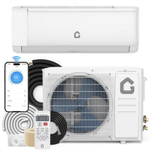 Load image into Gallery viewer, Air Conditioner, 24000 BTU Ductless Mini Split AC, Heating System, 19 SEER2, 208-230v, Cools, Heats 1500 Sq.Ft, Smart WiFi, Voice Control, Ultra Quiet 41 DB