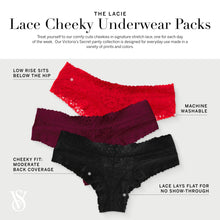 Load image into Gallery viewer, Victoria's Secret Lace Cheeky Panty Pack, Cheeky Panties for Women, Lace Panties, Hipster Panties, Ladies Underwear, Neutral Mix (XXL)