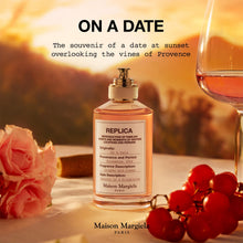 Load image into Gallery viewer, Maison Margiela - Replica - On a Date Eau de Toilette Set - Floral Fragrance - With Patchouli, Rose, & Black Current Accords - 1 Fl Oz & 0.3 Fl Oz Travel Size