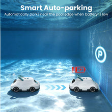 Load image into Gallery viewer, (2026 Upgrade) Cordless Robotic Pool Cleaner, Automatic Pool Vacuum for Above Ground & Inground Pools, 180-Min Runtime, 3L Basket for Leaves & Debris, Auto-Parking, Powerful Suction up to 2200 Sq.Ft