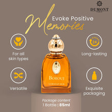 Load image into Gallery viewer, Dumont BOROUJ LAMASAT OUD - 85ml Travel Size - Arabic Inspired Unisex Perfume for Men & Women - Musky, Woody & Oriental Fragrance - Long Lasting Cologne Mist & Body Spray - for Him & Her