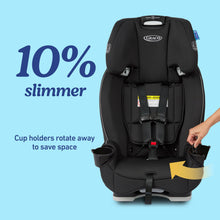Load image into Gallery viewer, Graco Slimfit 3-in-1 Convertible Car Seat, Slim Car Seat with Space-Saving Design, Highback Booster Seat with 10-Position Headrest, Rear Facing and Forward Facing Carseat, Jarret