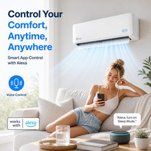 Load image into Gallery viewer, Senville LETO Series Mini Split Air Conditioner Heat Pump, 36000 BTU 208/230V, Inverter, Works with Alexa, 3 Ton, White
