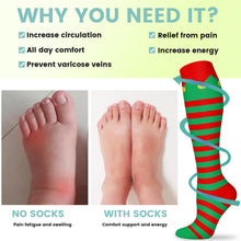 Load image into Gallery viewer, Iseasoo Copper Compression Socks 15-20 mmHg for Men & Women 8 Pairs – Circulation Support for Nurses, Travel, Running, Hiking, Soccer(L/XL)