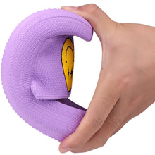 Load image into Gallery viewer, LIZICU Kids Happy Face Cloud Slides丨Pillow Slippers for Boys Girls丨Quick Drying Bathroom Shower Slippers丨Summer Beach Pool Slippers| Thick Sole Non-Slip Lightning Purple 3 Big Kid