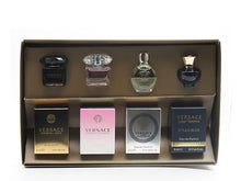 Load image into Gallery viewer, Versace Gifts & Sets Womens Mini Set (Crystal Noir/Bright Crystal/Eros Pour Femme EDT, Pour Femme Dylan Blue EDP)