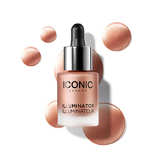 Load image into Gallery viewer, ICONIC LONDON Illuminator | Liquid Highlighting Drops for a Radiant Glow, Cruelty-Free, Vegan Makeup, Blush (Peachy Rose) 0.45 Fl oz
