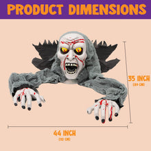 Load image into Gallery viewer, JOYIN Halloween Decorations Outdoor Light-Up Zombie Groundbreaker with bloodstain and Creepy Sound for Halloween Outside Decor Lawn Yard Patio Graveyard Decoration, Haunted House Prop
