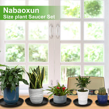 Load image into Gallery viewer, NABAOXUN 6Pack 8,10,12Inch Plastic Drip Trays Plant Saucers for Indoors Outdoor Plant, Thick Heavy Durable Sturdy Flower Pot Trays for Pots Planter, Black…