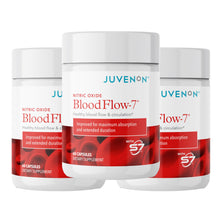 Load image into Gallery viewer, Juvenon BloodFlow-7 Nitric Oxide Supplements for Men & Women - Natural Nitric Oxide Booster with Nitrosigine® + S7® - Blood Flow & Circulation Support (3-Pack)