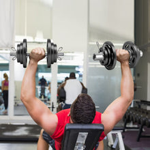 Load image into Gallery viewer, Uboway Olympic Dumbbell Handles: 16" Olympic Dumbbell Bar for 2" Olympic Weight Plates, Loadable Dumbbells with 4 Spring Collars, Home Gym Strength Training