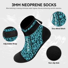 Load image into Gallery viewer, XUKER Water Socks Neoprene Socks, 3mm Glue Blind Stitch Sand Beach Volleyball Wetsuit Socks Water Booties for Diving
