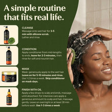 Load image into Gallery viewer, Nuani Batana Oil Shampoo and Conditioner Set (16 fl oz / 470 ml) with Rosemary & Caffeine | Includes Deep Mask, Hair Oil & Silicone Scalp Massager | Sulfate-Free, Paraben-Free for Fuller-Looking Hair.