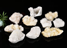 Load image into Gallery viewer, JIC Gem Natural White Quartz Crystal Cluster Geode Druzy Healing Stone Home Decoration Gemstone Specimen Large 1pc 2.42-2.86 lb