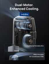 Load image into Gallery viewer, DREO Portable Air Conditioner 318S, 8000 BTU ASHRAE (5000 BTU DOE) Smart AC Unit for Bedroom with Drainage-free Cooling, Fan&Dehumidifier 3 in 1, APP/Voice/Remote, Quiet Standing AC for Room Indoors