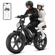 Load image into Gallery viewer, TS TST GRP LLC Electric Bike for Adults, Peak 1500W Motor Retro Ebike, Range 65Miles, 48V 15Ah Removable Battery, 20"x4" Fat Tires, Full Suspension, Off-Road E Bike for City Commuting