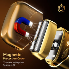 Load image into Gallery viewer, Electric Foil Shavers for Men, Mini Electric Razor, Compact Face Shaver, IPX7 Waterproof Wet Dry Cordless Razor, LED Display, USB-C, Travel-Friendly, Light Gold,Father's Day Gifts