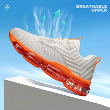 Load image into Gallery viewer, Luogoks Womens Walking Running Shoes Air Cushion Basketball Sneakers Fashion Tennis Breathable Sport Gym Fitness Cross Trainers Shoes Beige Orange 6.5