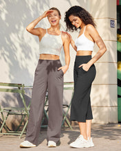 Load image into Gallery viewer, G4Free Flare Leggings for Women Wide Leg Pants for Casual Summer Women Fashion Straight Leg Trousers Pants for Business Work Lounge Casual(Taupe,S,Petite)