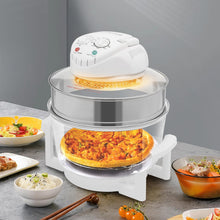Load image into Gallery viewer, HOLMZCED 18Qt Air Fryer with Grill, Glass Airfryer with Adjustable Temperature&Timer 360° Viewable Airy Fryer with Expansion Ring for Home Kitchen