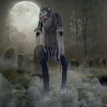 Load image into Gallery viewer, Haunted Hill Farm 7.0-Ft. Motion-Activated Towering Werewolf Animatronic