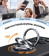 Load image into Gallery viewer, JAME for Motorola Edge 2025 Case, Dual Layer Military Grade Protection Shockproof Cover with Ring Holder Stand Kickstand, Slim Fit Protective Phone Case for Motorola Moto Edge 2025, Black