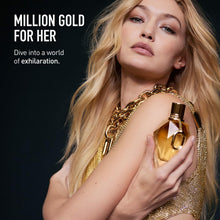 Load image into Gallery viewer, Rabanne Million Gold For Her Eau de Parfum - Long Lasting Refillable Designer Perfume for Women with Sparkling Rose, White Flowers & Salty Mineral Musk - Luxury Fragrance, 3 oz