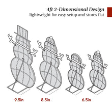 Load image into Gallery viewer, Best Choice Products 4ft 4-Piece 2D Lighted Christmas Snowman Family Set, Large Outdoor Yard Decor Holiday Decoration w/ 160 Twinkling LED Lights