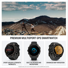 Load image into Gallery viewer, Garmin fēnix® 8 – 47 mm, AMOLED, Sapphire, Premium Multisport GPS Smartwatch, Long-Lasting Battery Life, Dive-Rated, Built-in LED Flashlight, Carbon Gray DLC Titanium with Pebble Gray Band