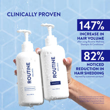 Load image into Gallery viewer, Routine Wellness Hair Thinning System, Anti-Thinning Shampoo & Conditioner Set (Coconut & Vanilla) + Hair Growth Supplement, Clinically Tested to Support Hair Growth