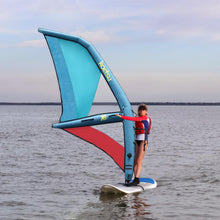 Load image into Gallery viewer, Professional Inflatable Windsurf SUP Sail Inflatable Paddle Board Windsurfing 360° Rotatable Base, Visualization Window, Inflatable Pump, Blue