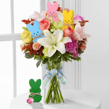 Load image into Gallery viewer, Easter Décor, 4 Pcs Wooden Peep Bunny Decorations for Tiered Tray, Mantel, Farmhouse, Cute Spring Signs for Home, Office, Party Supplies