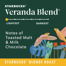 Load image into Gallery viewer, Starbucks K-Cup Coffee Pods, Starbucks Blonde Roast Coffee, Veranda Blend for Keurig Brewers, 100% Arabica, 6 boxes (60 pods total)