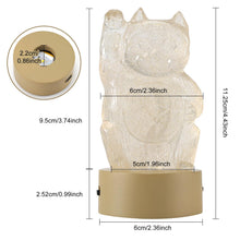 Load image into Gallery viewer, Verveho Night Light Cat Lamp,Cat Decorative lamp,Fortune Cat Night Light USB Rechargeable,3D Night Light for Home Decoration,Kids,Meditation,Valentine's Day