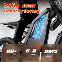 Load image into Gallery viewer, Flydone Electric Dirt Bike for Adults, ๐ฐ๐ฌ๐ฌ๐ฌ๐ช ๐ฃ๐ฒ๐ฎ๐ธ 27AH Electric Bike, ๐ฏ๐ฑ๐ ๐ฃ๐ 65+ Mile Range, 19" Fat Tire Off-Road Motorcycle, Hydraulic Disc Brakes,Dark Camel