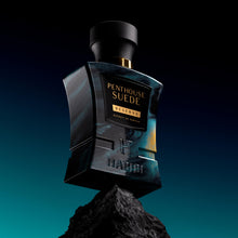 Load image into Gallery viewer, H HABIBI Penthouse Suede Extrait De Parfum – 2.5oz Deluxe Parfum for Men and Women – Long Lasting Unisex Women’s Perfume with Metallic Notes, Crystal Amber – All Day Evening Women and Men Cologne