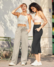 Load image into Gallery viewer, G4Free Womens Pants Lightweight Lounge Comfortable Trousers Pants Wide Leg Bootcut for Workout Gym Pilate(Mocha,S,Petite)