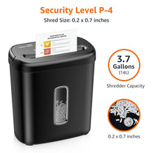 Load image into Gallery viewer, Amazon Basics 8-Sheet Cross Cut Paper Shredder and Credit Card Shredder - Black