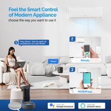 Load image into Gallery viewer, ROVSUN 11500 BTU Wifi Enabled Mini Split Air Conditioner & Heater, 17 SEER2 115V Inverter Ductless Wall AC Unit with Pre-Charged Condenser, Heat Pump & Installation Kit